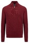 Fynch-Hatton Troyer Zip Uni Color Structure Pullover Ruby Red