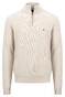 Fynch-Hatton Troyer Zip Uni Color Structure Trui Winter White