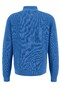 Fynch-Hatton Troyer Zip Uni Structure Knit Superfine Cotton Pullover Bright Ocean