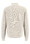 Fynch-Hatton Troyer Zip Uni Structure Knit Superfine Cotton Pullover Off White