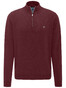 Fynch-Hatton Troyer Zip Wool Cashmere Pullover Indian Red