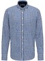 Fynch-Hatton Twill Check Shirt Navy-Blue