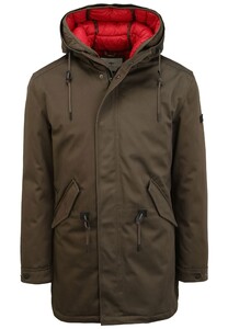 Fynch-Hatton Two In One Parka Coat Olive
