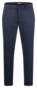 Fynch-Hatton Two-Tone Cotton Linen Texture Pants Dark Navy