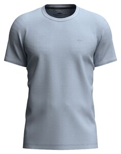 Fynch-Hatton Two-Tone Crew Neck Subtle Texture Cotton T-Shirt Summer Breeze