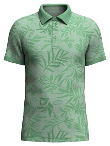 Fynch-Hatton Two-Tone Leaves Pattern Polo Turf Green