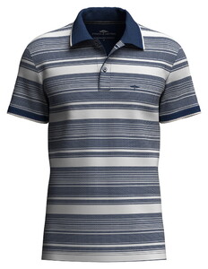 Fynch-Hatton Two-Tone Multi Striped Poloshirt Midnight