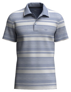 Fynch-Hatton Two-Tone Multi Striped Poloshirt New Breeze