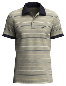 Fynch-Hatton Two-Tone Multicolor Stripe Poloshirt Pistachio