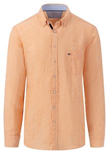 Fynch-Hatton Uni Button-Down Linen Shirt Papaya