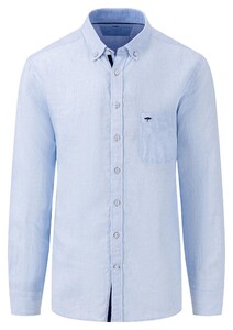 Fynch-Hatton Uni Button-Down Linen Shirt Summer Breeze