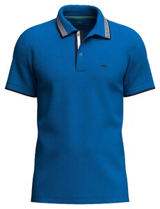 Fynch-Hatton Uni Color Contrast Tipping Polo Vibrant Blue