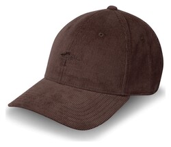 Fynch-Hatton Uni Color Corduroy Tone-on-Tone Tree Logo Cap Dark Chocolate