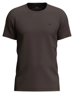 Fynch-Hatton Uni Color Crew Neck Cotton T-Shirt Dark Chocolate