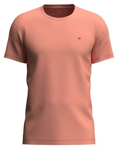 Fynch-Hatton Uni Color Crew Neck Cotton T-Shirt Peach