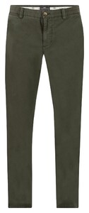 Fynch-Hatton Uni Color Flat-Front Chino Broek Dusty Forest