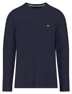 Fynch-Hatton Uni Color Long Sleeve Premium Cotton T-Shirt Navy