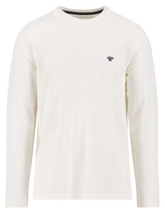 Fynch-Hatton Uni Color Long Sleeve Premium Cotton T-Shirt New Off White