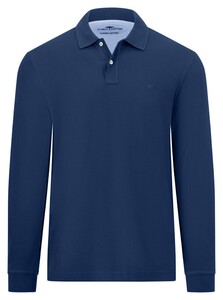 Fynch-Hatton Uni Color Longsleeve Supima Cotton Polo Midnight