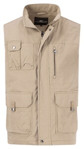 Fynch-Hatton Uni Color Multi Pocket Reporter Body-Warmer Beige