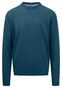 Fynch-Hatton Uni Color O-Neck Superfine Cotton Pullover Dark Teal