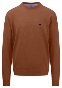 Fynch-Hatton Uni Color O-Neck Superfine Cotton Pullover Hazel