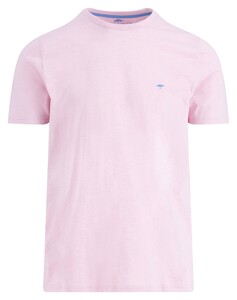 Fynch-Hatton Uni Color Slub Cotton Crew Neck T-Shirt Light Peony