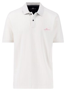 Fynch-Hatton Uni Color Subtle Contrast Polo Wit