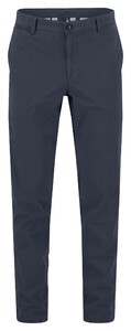 Fynch-Hatton Uni Color Subtle Cotton Stretch Pants Dark Navy