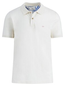 Fynch-Hatton Uni Color Subtle Texture Slub Cotton Poloshirt New Off White