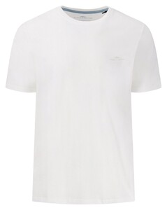 Fynch-Hatton Uni Color Subtle Tone-On-Tone Logo Crew Neck T-Shirt New Off White