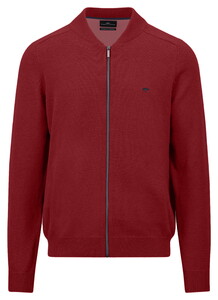 Fynch-Hatton Uni Color Supersoft Cotton College Collar Vest Garnet Red