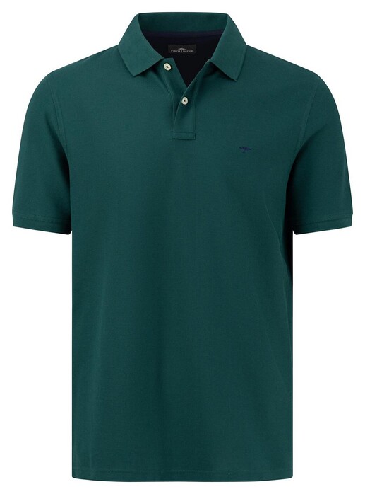 Fynch-Hatton Uni Color Supima Cotton Poloshirt Dark Emerald