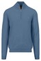 Fynch-Hatton Uni Color Troyer Zip Lambswool Pullover Cloud Blue