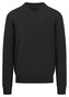 Fynch-Hatton Uni Color V-Neck Superfine Cotton Pullover Black