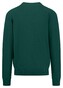 Fynch-Hatton Uni Color V-Neck Superfine Cotton Pullover Dark Emerald