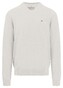 Fynch-Hatton Uni Color V-Neck Superfine Cotton Pullover Winter White