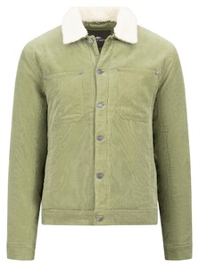 Fynch-Hatton Uni Color Warm Collar Corduroy Jacket Light Khaki