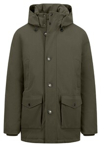 Fynch-Hatton Uni Color Winter Parka Jack Donker Khaki