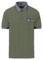 Fynch-Hatton Uni Contrast Mercerized Cotton Poloshirt Dusty Olive