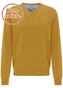 Fynch-Hatton Uni Cotton V-Neck Pullover Mustard