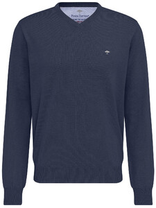 Fynch-Hatton Uni Cotton V-Neck Pullover Night