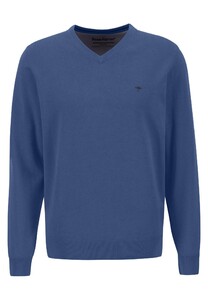 Fynch-Hatton Uni Cotton V-Neck Pullover Wave