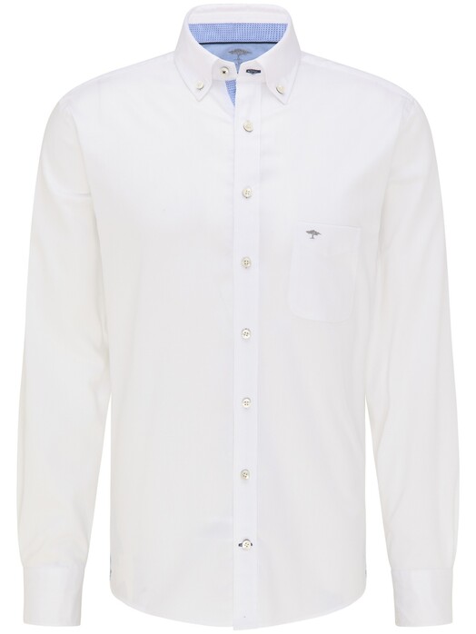 Fynch-Hatton Uni Dobby Button Down Shirt White