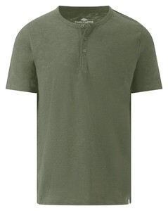 Fynch-Hatton Uni Henley Slub Cotton Tee T-Shirt Dusty Olive