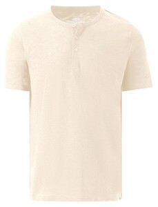 Fynch-Hatton Uni Henley Slub Cotton Tee T-Shirt Off White