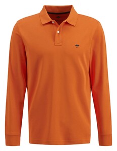 Fynch-Hatton Uni Interlock Longsleeve Polo Burnt Orange