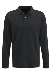 Fynch-Hatton Uni Interlock Longsleeve Poloshirt Black