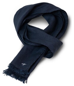 Fynch-Hatton Uni Light Linnen Sjaal Navy
