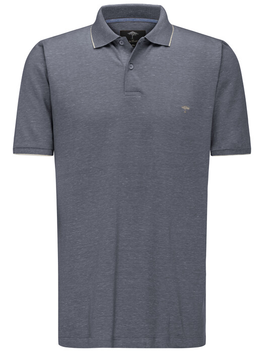Fynch-Hatton Uni Linen Blend Poloshirt Asphalt